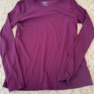 Nine West Women's Plum Long Sleeve Top
